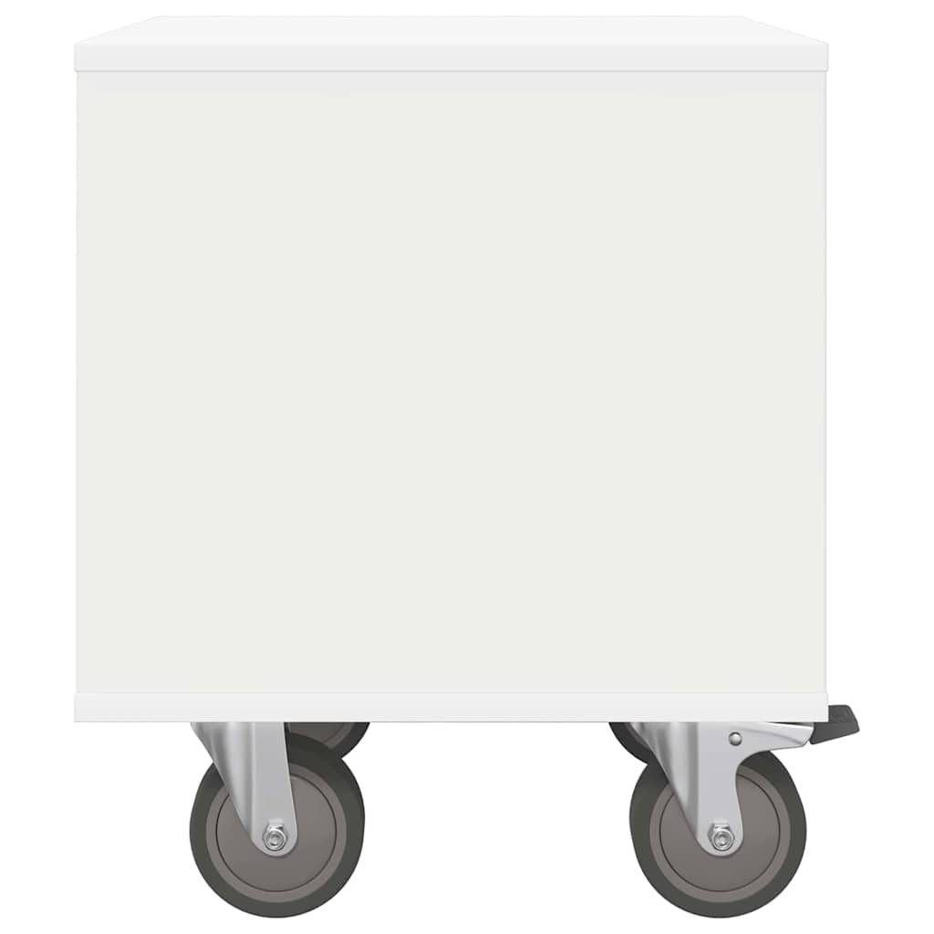 Sengebord Hvid 40,5 x 40 x 48 cm Konstrueret træ