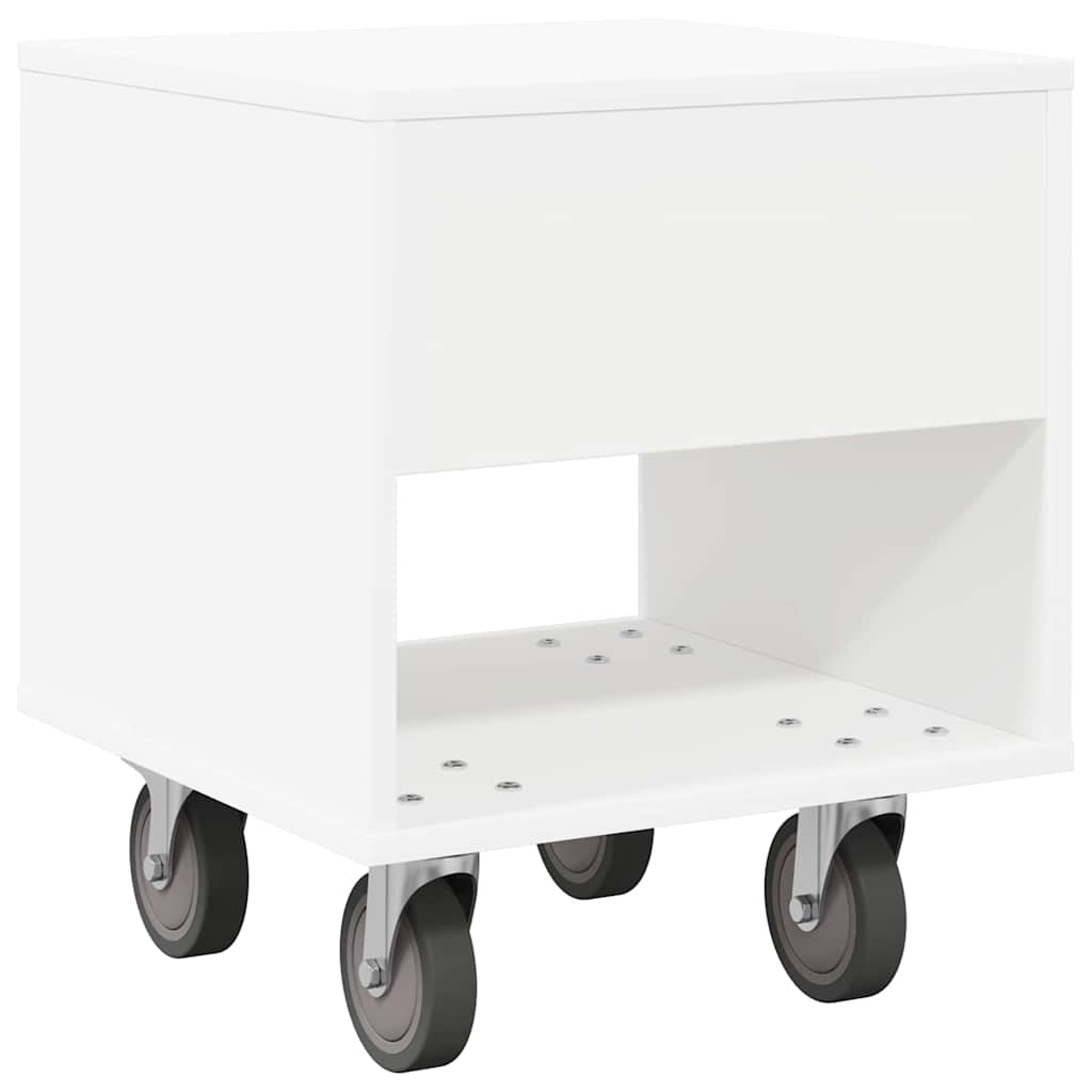 Sengebord 2 pcs Hvid 40,5 x 40 x 48 cm Konstrueret træ