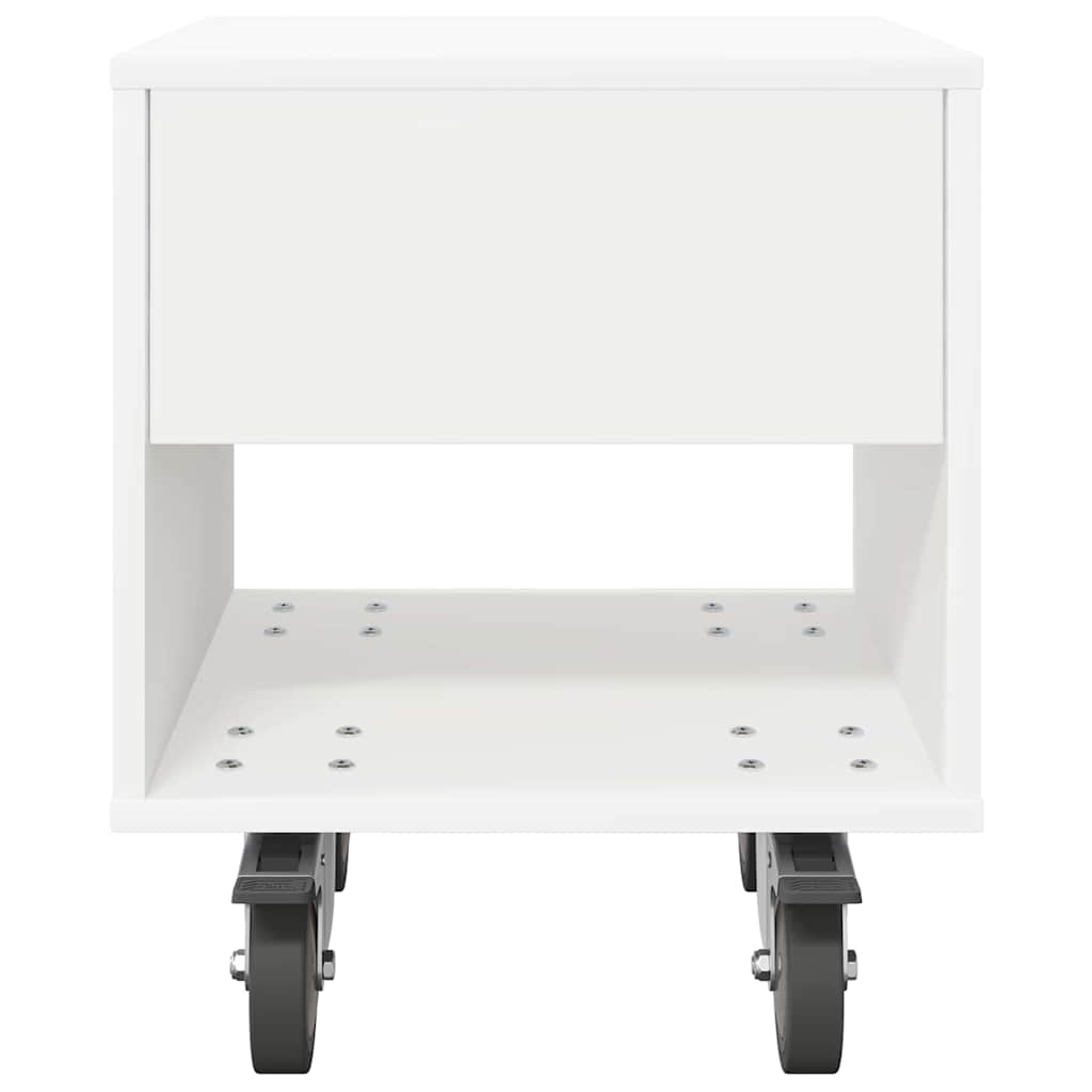 Sengebord 2 pcs Hvid 40,5 x 40 x 48 cm Konstrueret træ