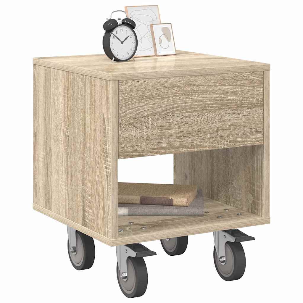 Sengebord Sonoma eg 40,5 x 40 x 48 cm Konstrueret træ