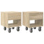 Sengebord 2 pcs Sonoma eg 40,5 x 40 x 48 cm Konstrueret træ
