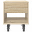 Sengebord 2 pcs Sonoma eg 40,5 x 40 x 48 cm Konstrueret træ