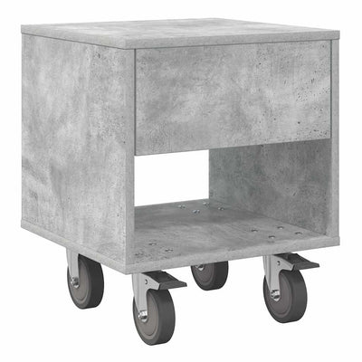 Sengebord Beton Grå 40,5 x 40 x 48 cm Konstrueret træ