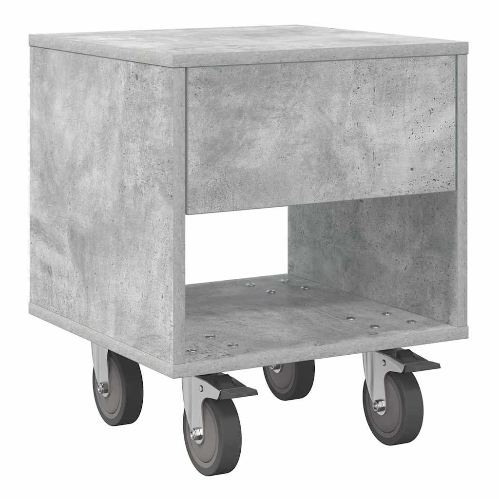 Sengebord 2 stk. Beton Grå 40,5 x 40 x 48 cm Konstrueret træ