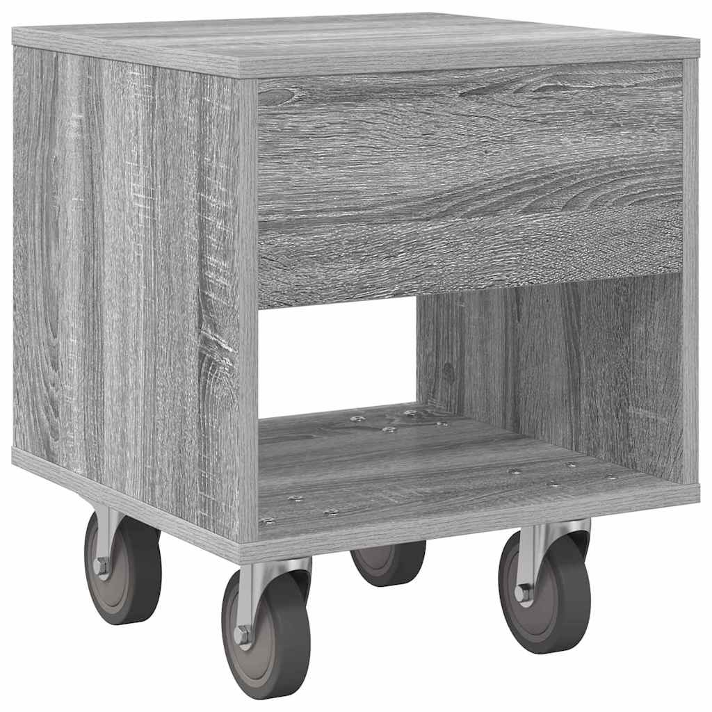 Sengebord 2 pcs Grå Sonoma 40,5 x 40 x 48 cm Konstrueret træ
