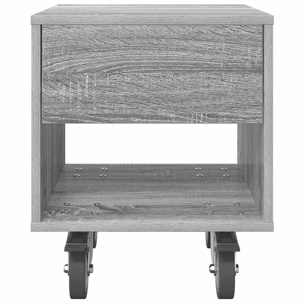 Sengebord 2 pcs Grå Sonoma 40,5 x 40 x 48 cm Konstrueret træ