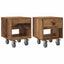 Sengebord 2 pcs Gammelt træ 40,5 x 40 x 48 cm Konstrueret træ