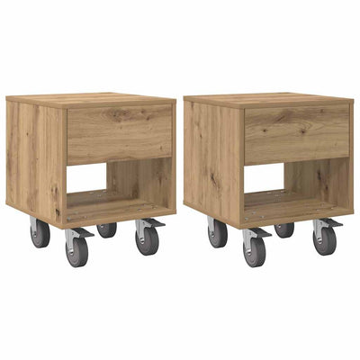 Sengebord 2 pcs Artisan Egetræ 40,5 x 40 x 48 cm