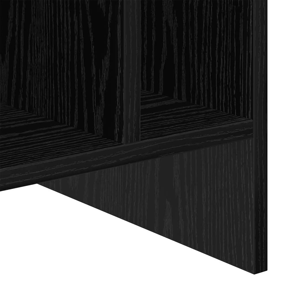 Pladeskab Sort eg 78,5 x 35 x 45 cm Konstrueret træ