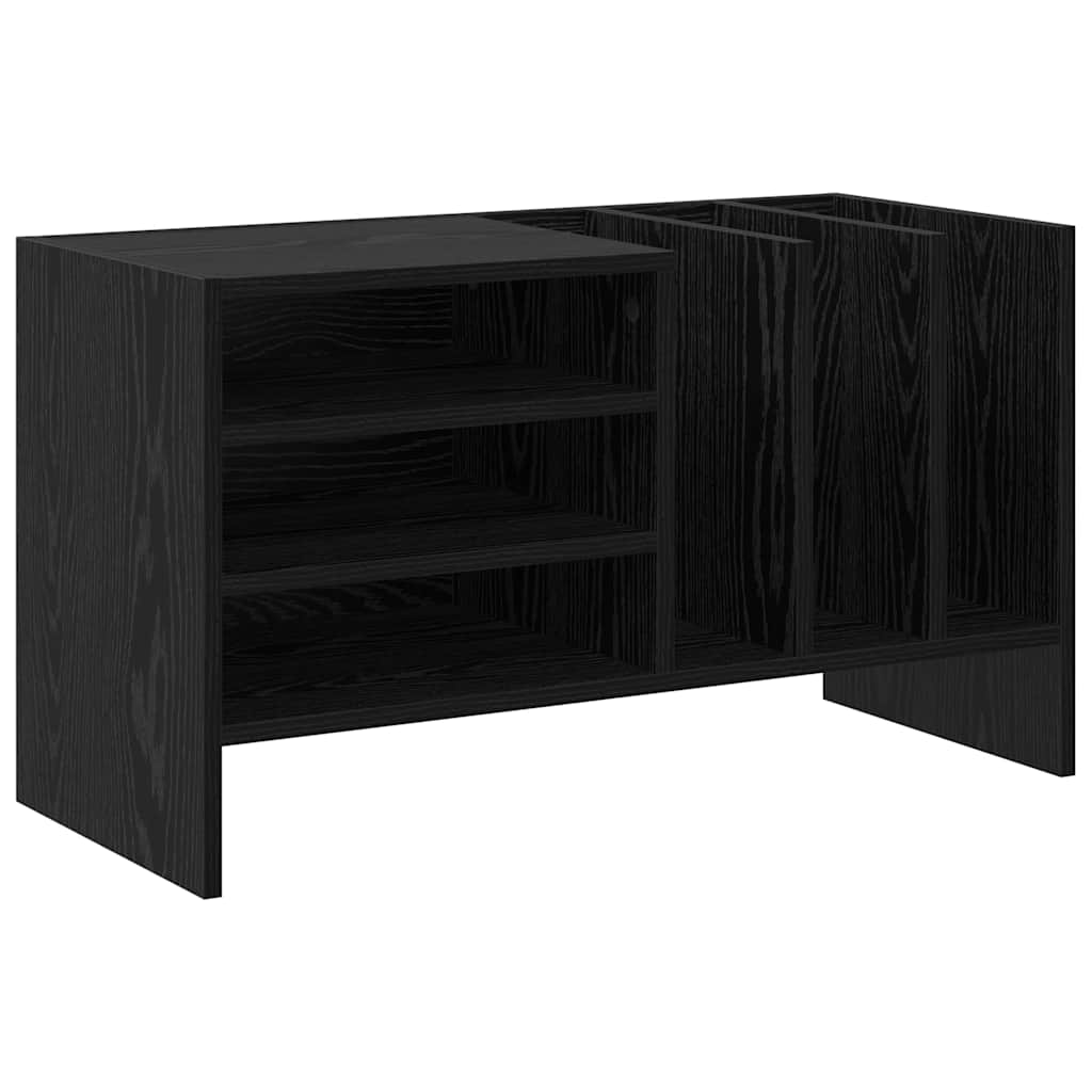 Pladeskab med hylde Sort eg 78,5 x 35 x 45 cm Konstrueret træ