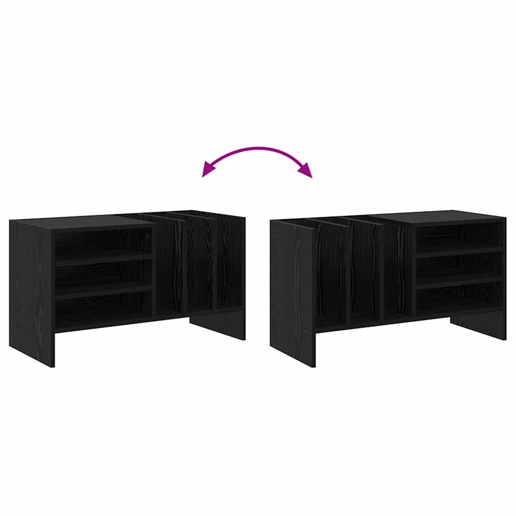 Pladeskab Sort eg 78,5 x 35 x 45 cm Konstrueret træ