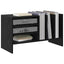 Pladeskab Sort eg 78,5 x 35 x 45 cm Konstrueret træ