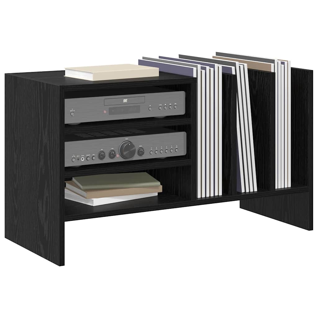 Pladeskab Sort eg 78,5 x 35 x 45 cm Konstrueret træ