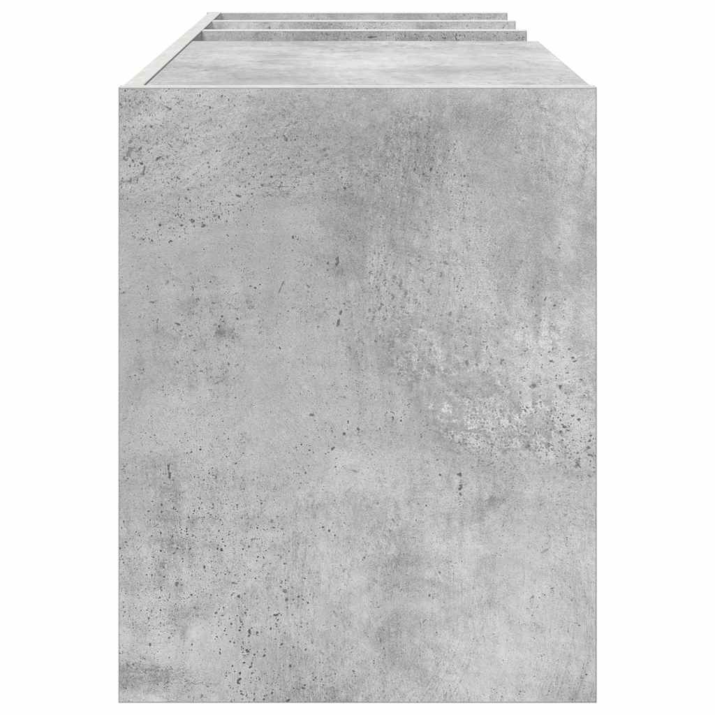 Pladeskab med hylde Beton Grå 78,5 x 35 x 45 cm Konstrueret træ
