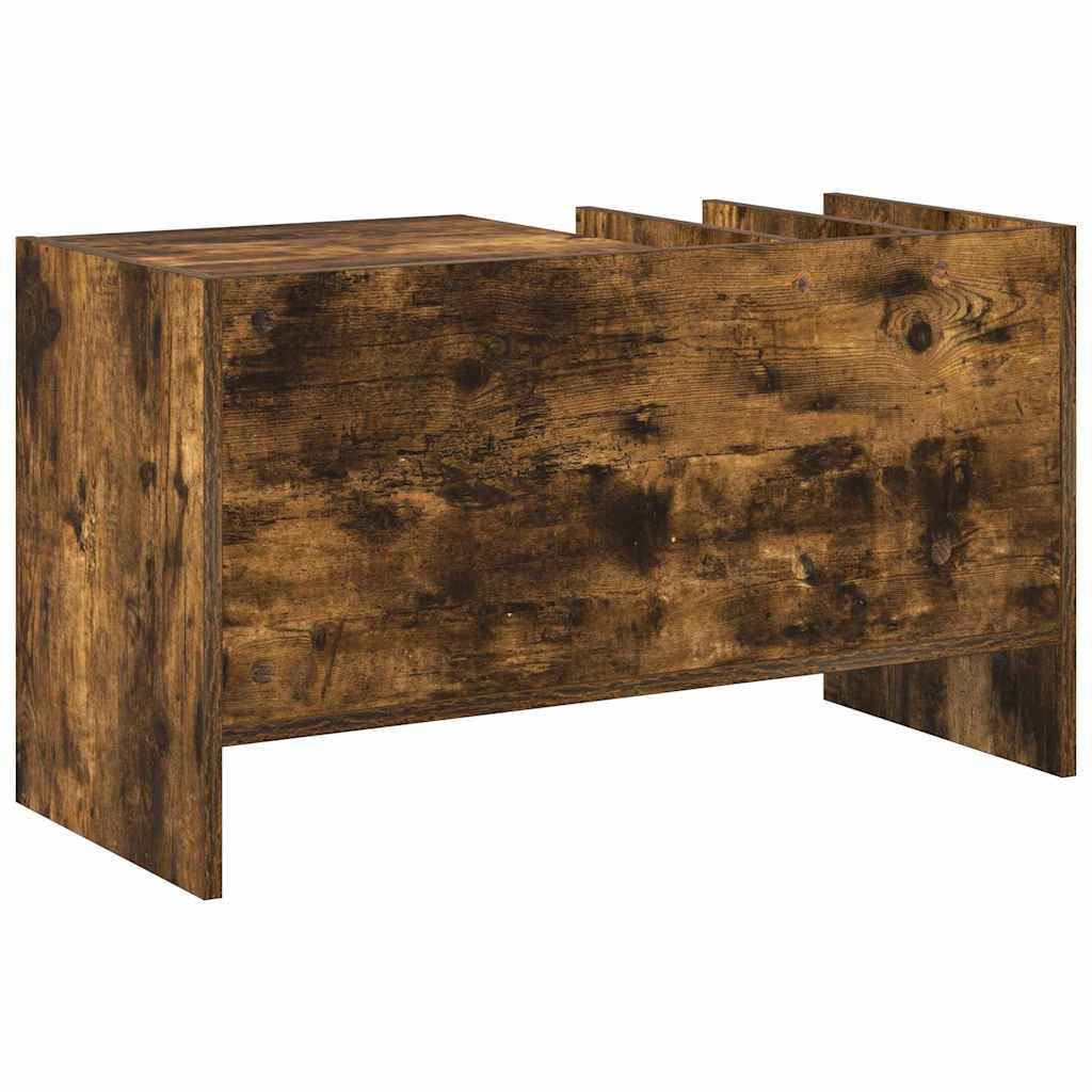 Pladeskab med hylde Røget eg 78,5 x 35 x 45 cm Konstrueret træ