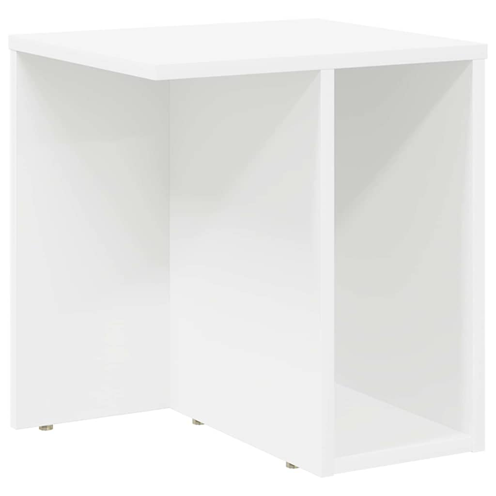 Endebord 2 pcs Hvid 37 x 32 x 40 cm Konstrueret træ