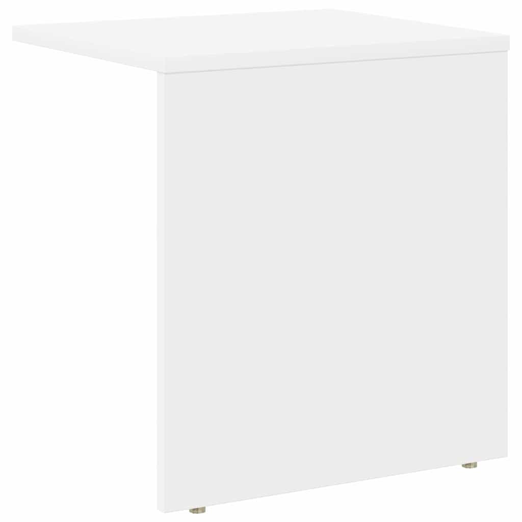 Endebord 2 pcs Hvid 37 x 32 x 40 cm Konstrueret træ