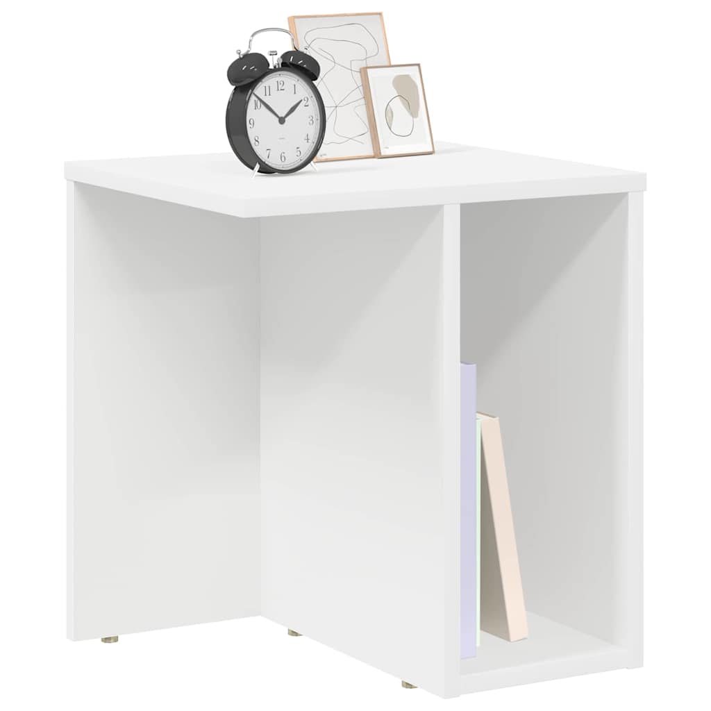 Endebord 2 pcs Hvid 37 x 32 x 40 cm Konstrueret træ