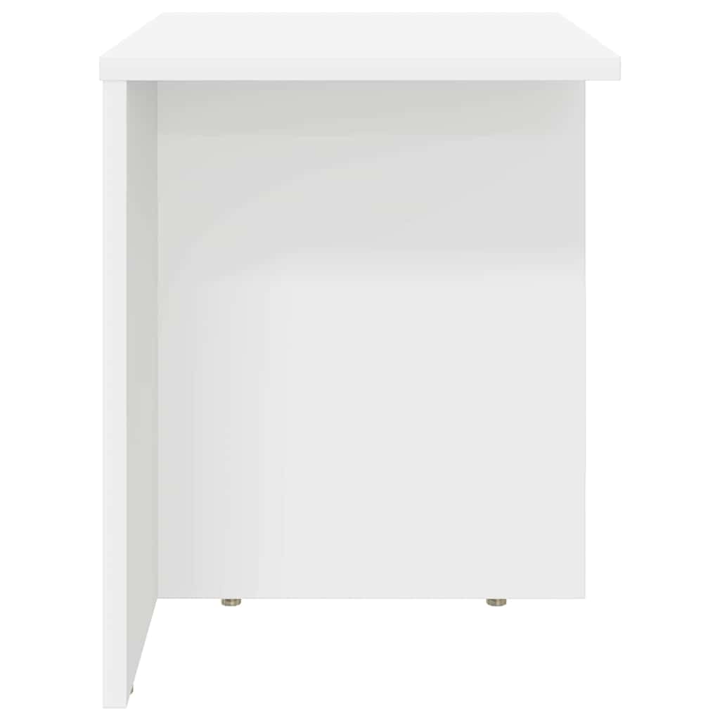 Endebord 2 pcs Hvid 37 x 32 x 40 cm Konstrueret træ