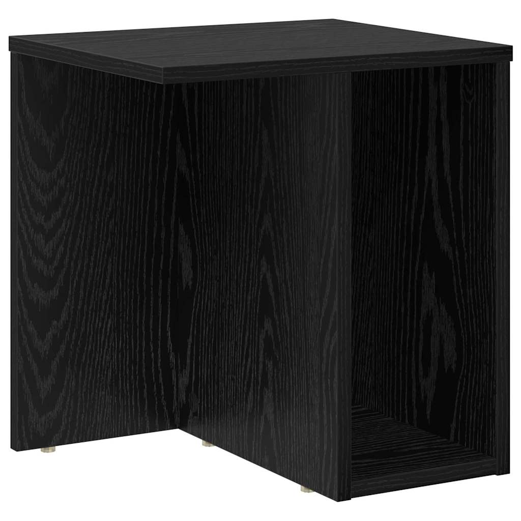Endebord 2 pcs Sort eg 37 x 32 x 40 cm Konstrueret træ