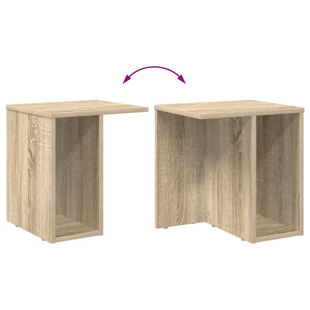 Endebord 2 pcs Sonoma eg 37 x 32 x 40 cm Konstrueret træ