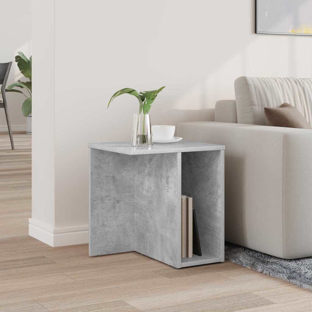 Endebord Beton Grå 37 x 32 x 40 cm Konstrueret træ