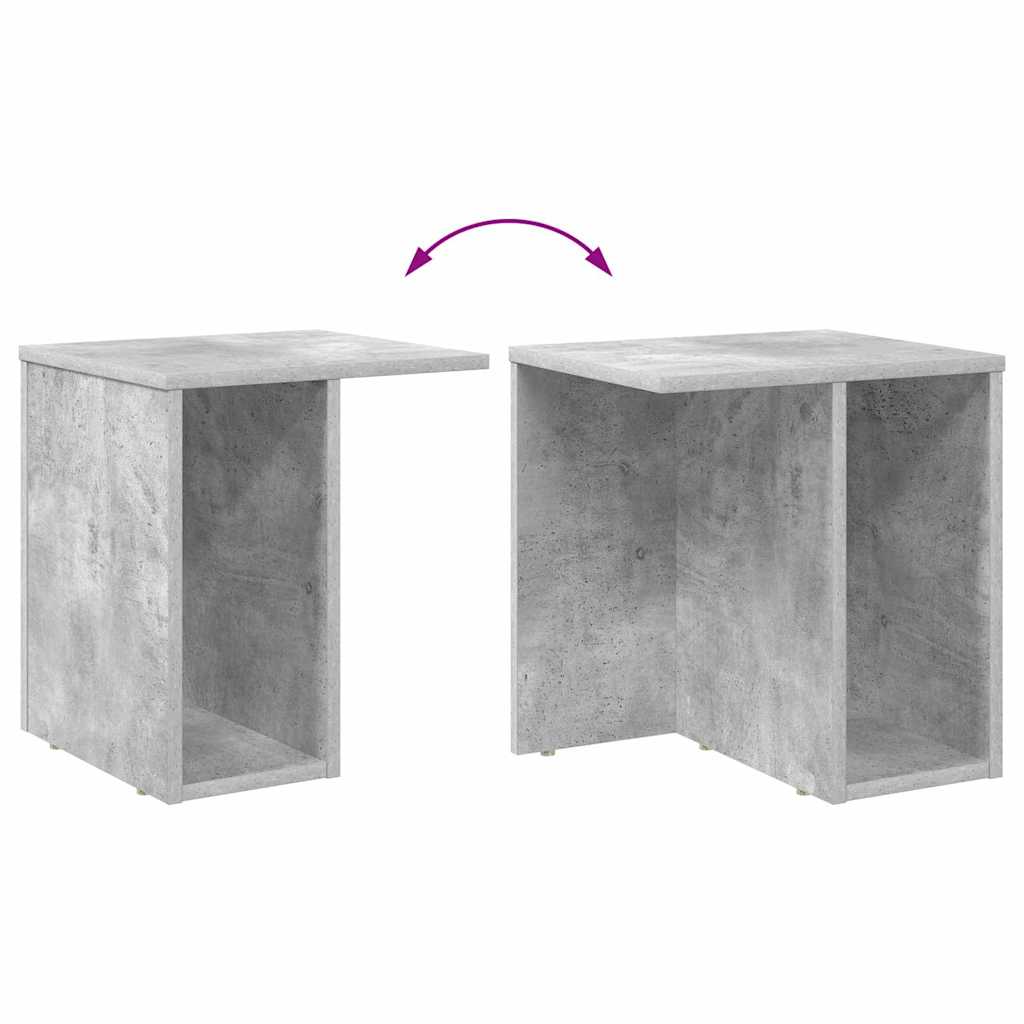 Endebord Beton Grå 37 x 32 x 40 cm Konstrueret træ