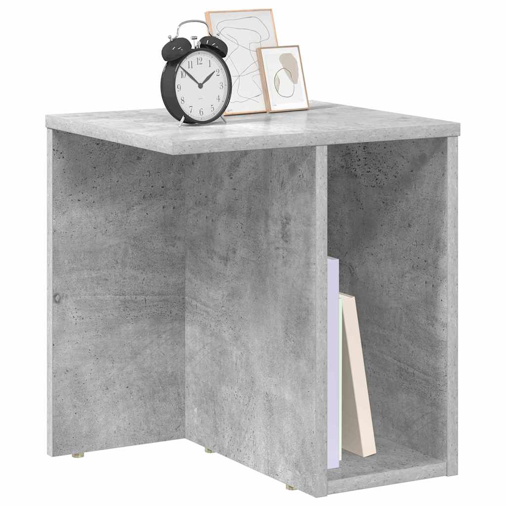 Endebord Beton Grå 37 x 32 x 40 cm Konstrueret træ