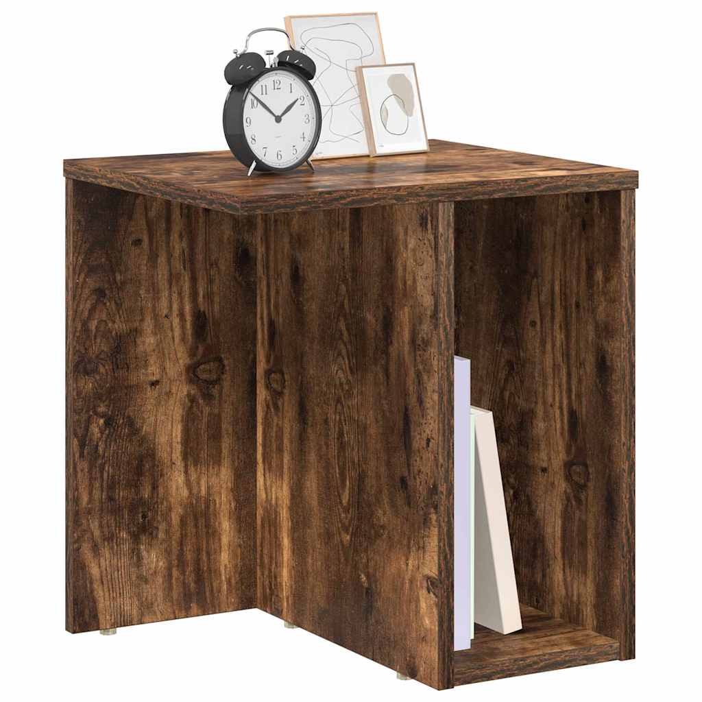 Endebord 2 pcs Røget eg 37 x 32 x 40 cm Konstrueret træ