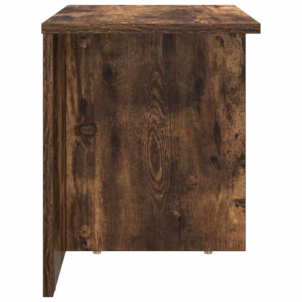 Endebord 2 pcs Røget eg 37 x 32 x 40 cm Konstrueret træ