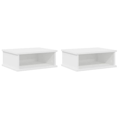 Sengebord 2 pcs Hvid 40 x 31 x 15 cm Konstrueret træ