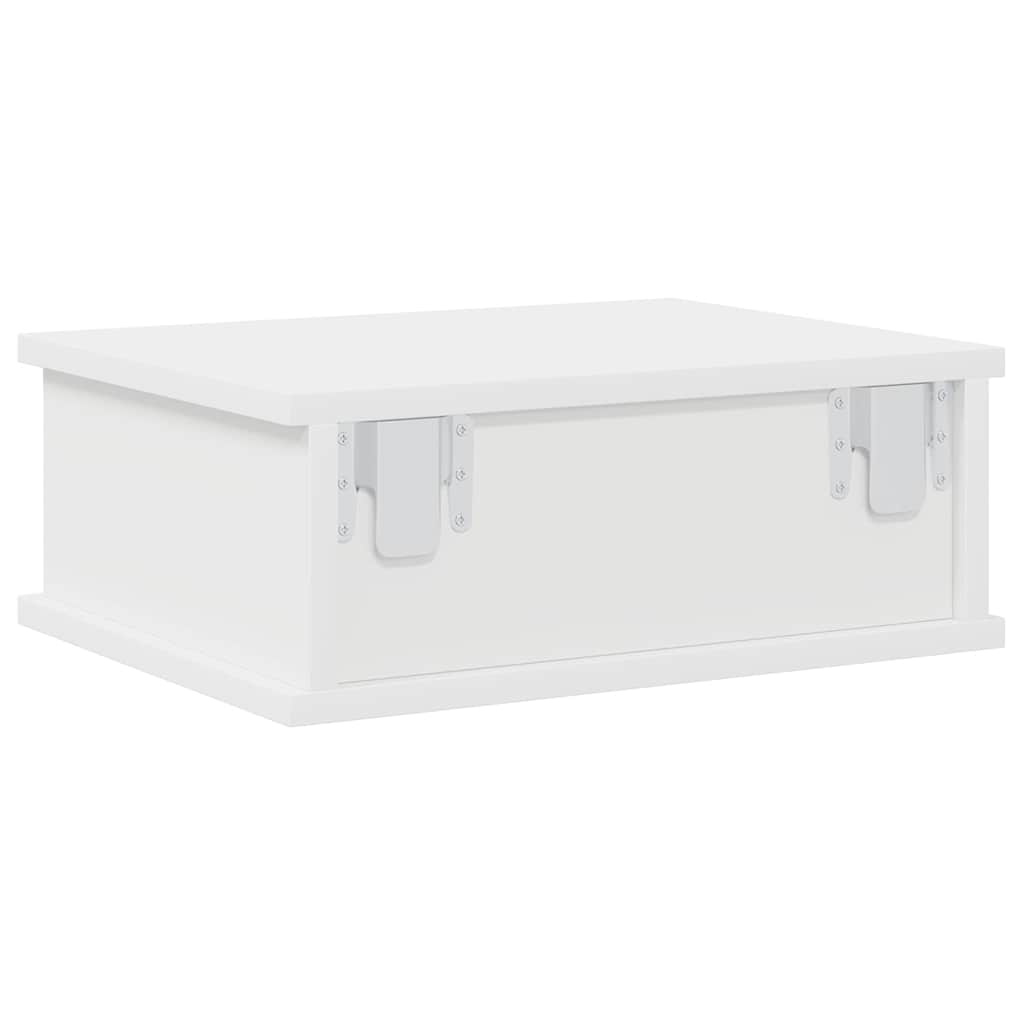 Sengebord 2 stk. Hvid 40 x 31 x 15 cm Konstrueret træ