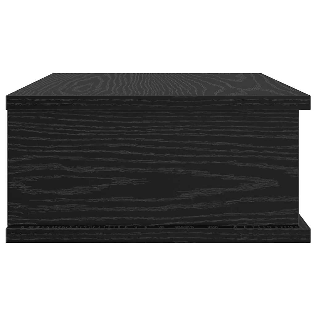 Sengebord 2 pcs Sort eg 40 x 31 x 15 cm Konstrueret træ