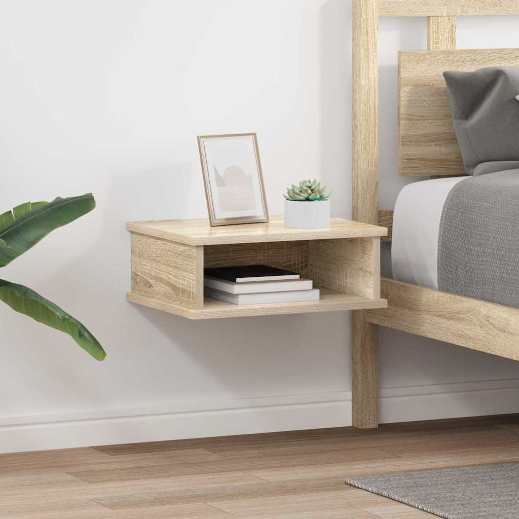 Sengebord 2 pcs Sonoma eg 40 x 31 x 15 cm Konstrueret træ