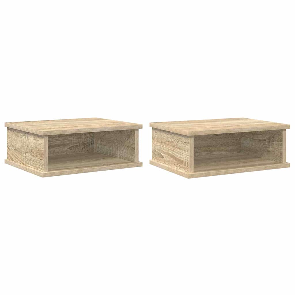 Sengebord 2 pcs Sonoma eg 40 x 31 x 15 cm Konstrueret træ