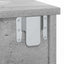Sengebord 2 pcs Beton Grå 40 x 31 x 15 cm Konstrueret træ