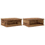 Sengebord 2 pcs Gammelt træ 40 x 31 x 15 cm Konstrueret træ