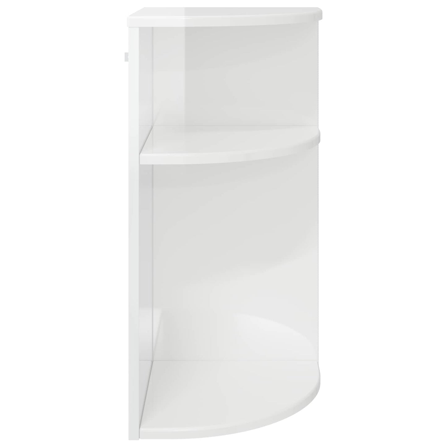Endebord Høj gloss hvid 29,6 x 29,6 x 60 cm Konstrueret træ