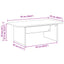 Sofabord Høj gloss hvid 93 x 53 x 33 cm Konstrueret træ