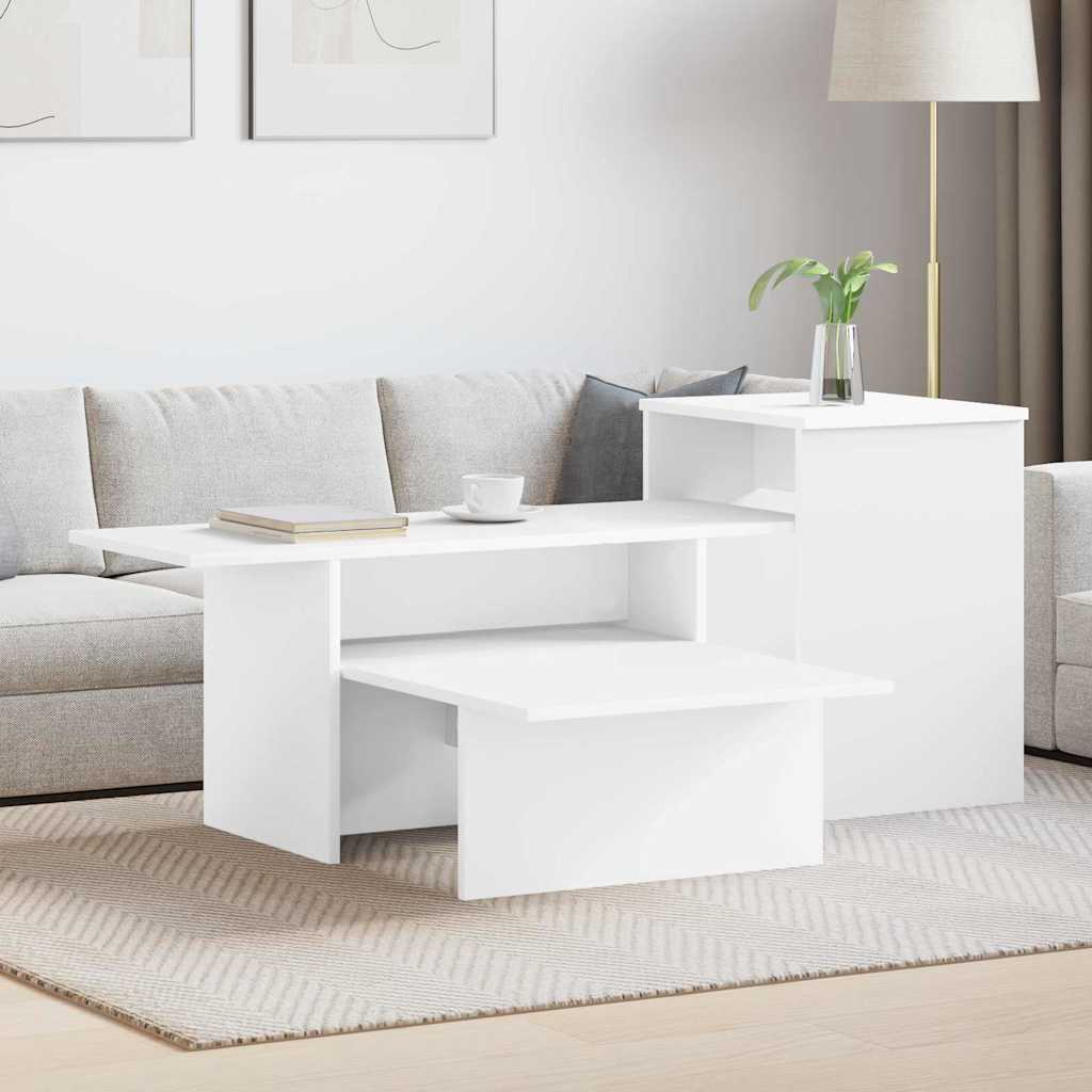 Konsolbord Hvid 91,5 x 35 x 38,5 cm Konstrueret træ billede