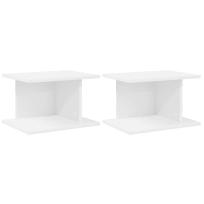 Sengebord 2 pcs Hvid 40 x 30 x 25 cm Konstrueret træ