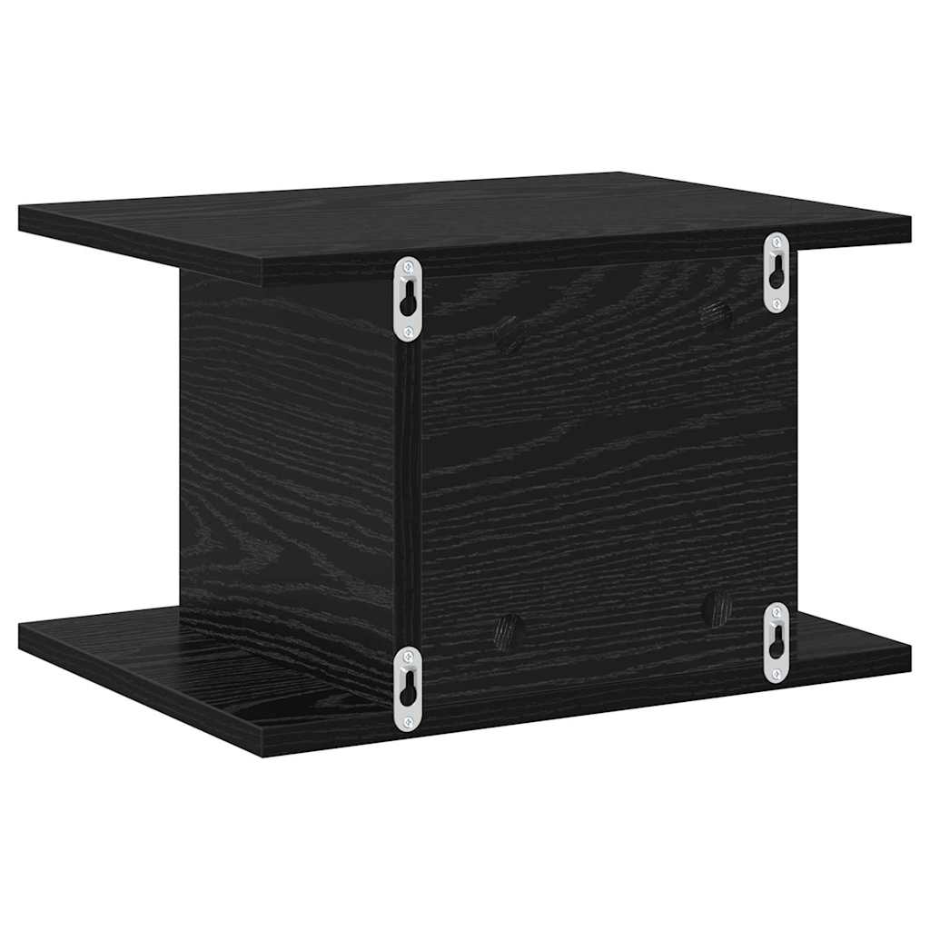 Sengebord 2 pcs Sort eg 40 x 30 x 25 cm Konstrueret træ