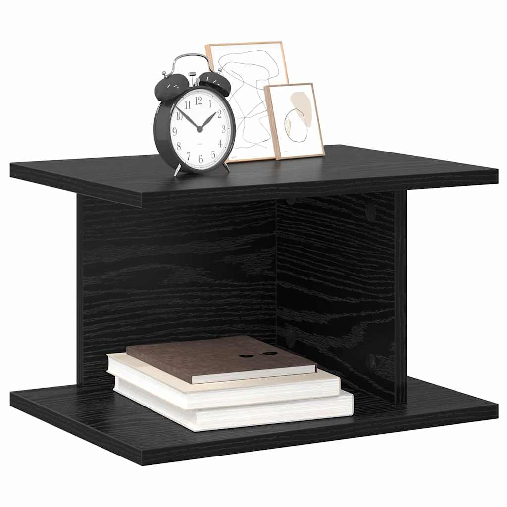 Sengebord 2 pcs Sort eg 40 x 30 x 25 cm Konstrueret træ