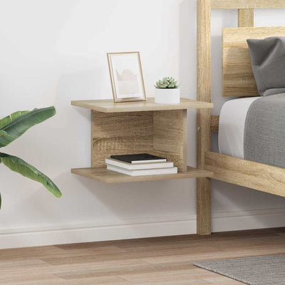 Sengebord 2 pcs Sonoma eg 40 x 30 x 25 cm Konstrueret træ