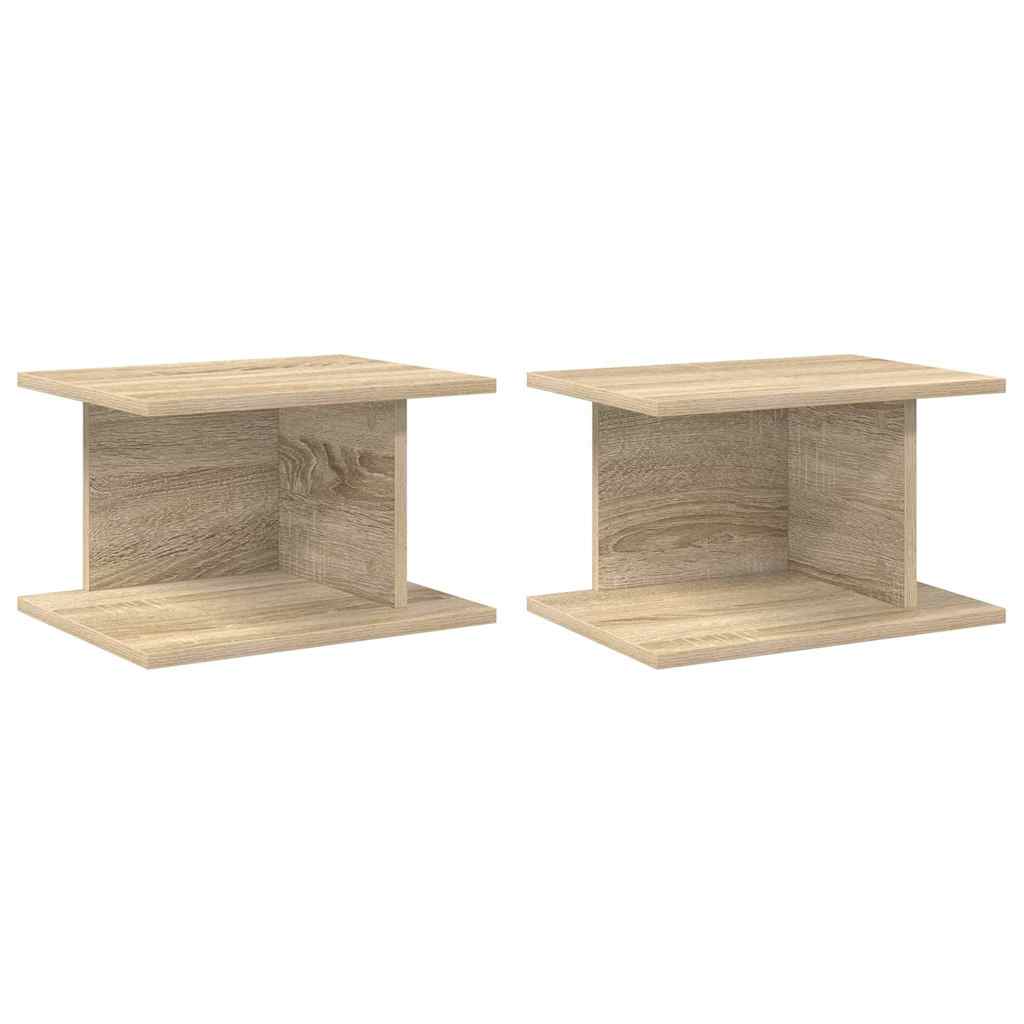 Sengebord 2 pcs Sonoma eg 40 x 30 x 25 cm Konstrueret træ
