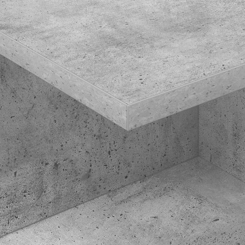 Sengebord 2 pcs Beton Grå 40 x 30 x 25 cm Konstrueret træ