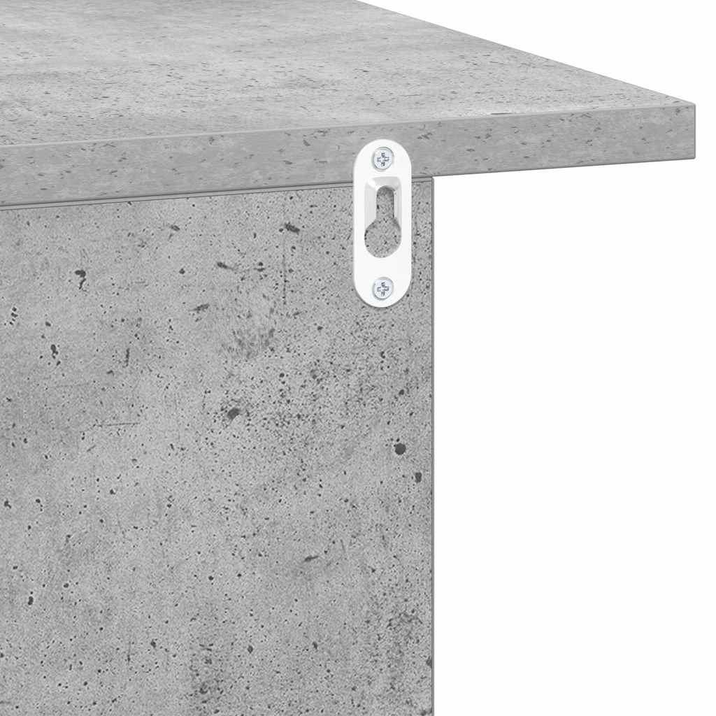 Sengebord 2 pcs Beton Grå 40 x 30 x 25 cm Konstrueret træ