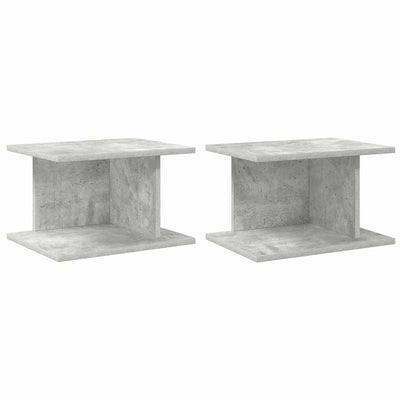 Sengebord 2 pcs Beton Grå 40 x 30 x 25 cm Konstrueret træ