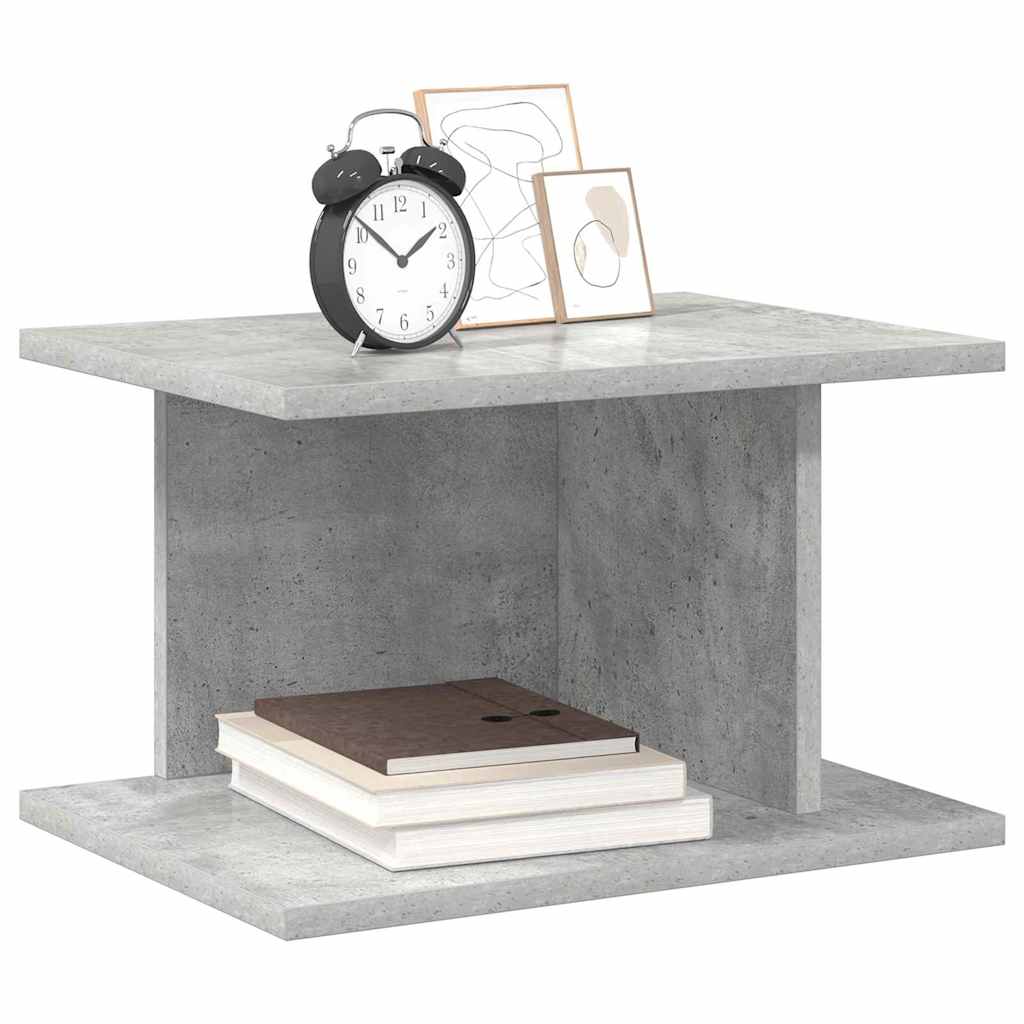 Sengebord 2 pcs Beton Grå 40 x 30 x 25 cm Konstrueret træ