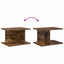 Sengebord 2 pcs Røget eg 40 x 30 x 25 cm Konstrueret træ